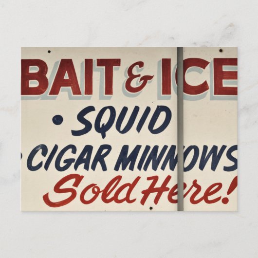 Bait Shop Sign Briefkaart (Voorkant)