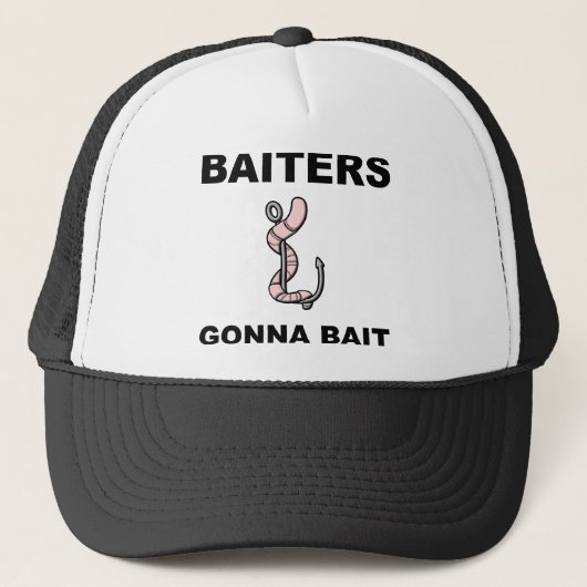 Baiters Gonna Bait Grappige Bal Cap Hoed Trucker Pet (Voorkant)