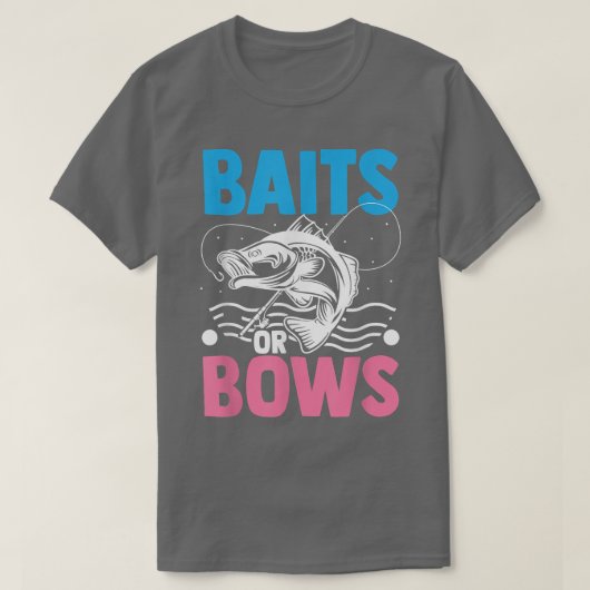 Baits of bogen Funny Baby kondiging Geslacht Revea T-shirt (Design voorkant)