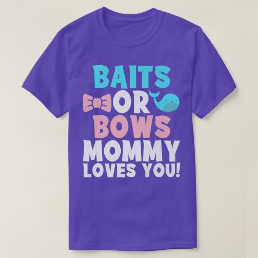 Baits of bogen mammie houdt van je familie t-shirt (Design voorkant)