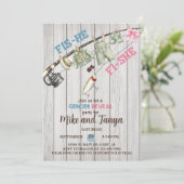 Baits of Bows onthullen genderuitnodiging. Kaart (Staand voorkant)