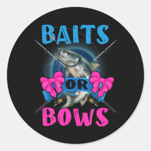 Baits or Bows Baby Geslacht onthullen Gevist offer Ronde Sticker