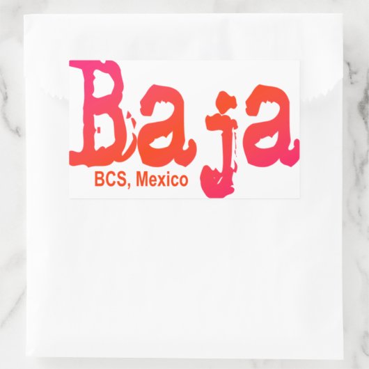 Baja, BCS, Mexico Rechthoekige Sticker (Tas)