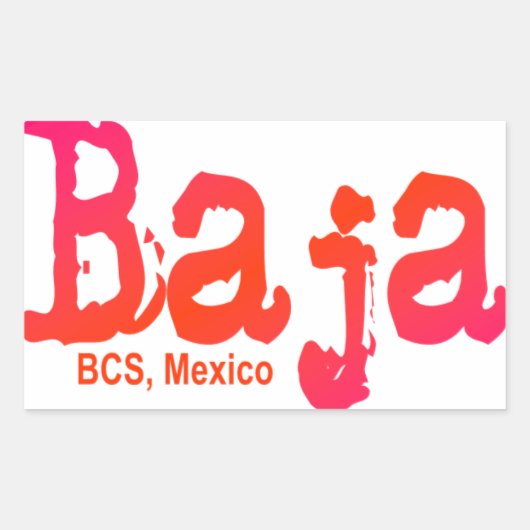 Baja, BCS, Mexico Rechthoekige Sticker (Voorkant)