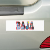 Baja briefkaart bumpersticker (Op auto)