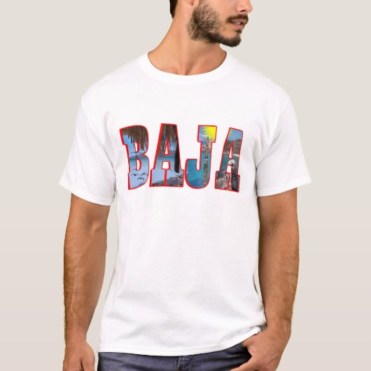 Baja briefkaart t-shirt (Voorkant)