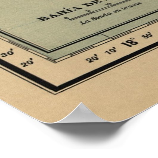 Baja California Antiek Map Poster (Hoek)