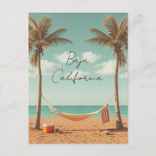 Baja California Beach Travel Briefkaart (Voorkant)