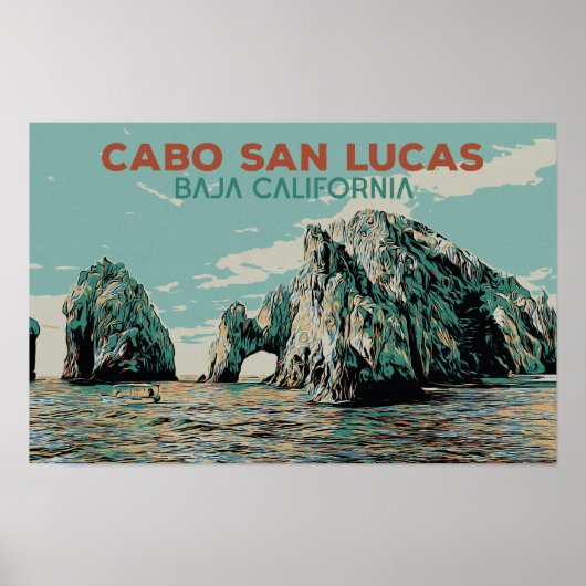 Baja California Cabo San Lucas, Mexico-Briefkaart Poster (Voorkant)
