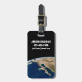 Baja California en de Pacifische kust van Mexico. Bagagelabel (Voorkant verticaal)