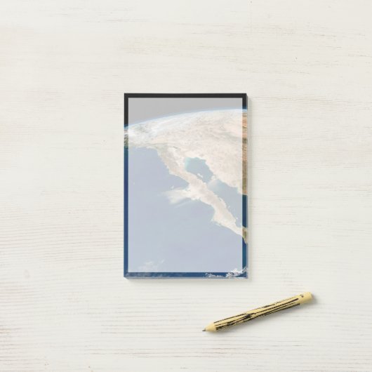 Baja California en de Pacifische kust van Mexico. Post-it® Notes (Op bureau)