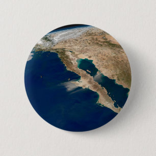 Baja California en de Pacifische kust van Mexico. Ronde Button 5,7 Cm
