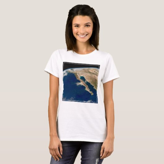 Baja California en de Pacifische kust van Mexico. T-shirt (Voorkant volledig)
