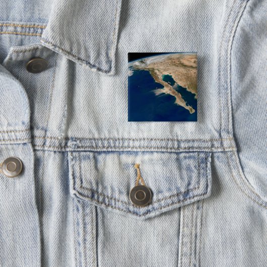 Baja California en de Pacifische kust van Mexico. Vierkante Button 5,1 Cm (In situ)
