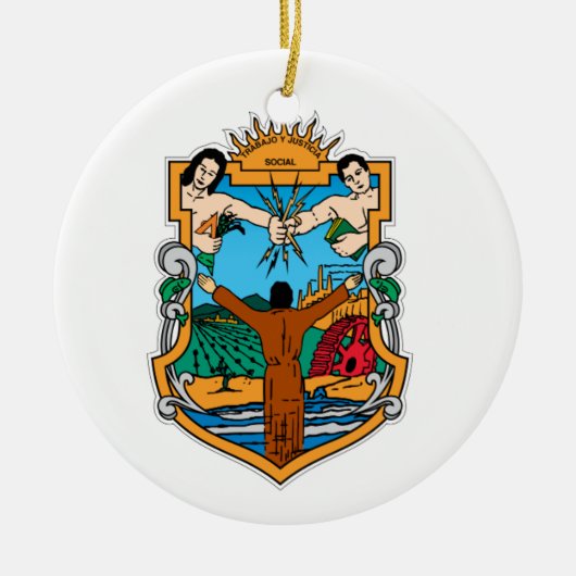 Baja California*, Mexicaanse kerstversiering Keramisch Ornament (Voorkant)
