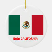 Baja California*, Mexicaanse kerstversiering Keramisch Ornament (Achterkant)