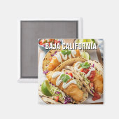 Baja California Mexico Fish Tacos Magneet (Voorkant / Achterkant)