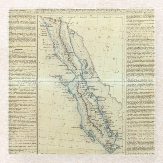 Baja California, Mexico Glazen Onderzetter (Voorkant)