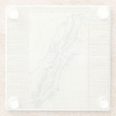 Baja California, Mexico Glazen Onderzetter (Achterkant)