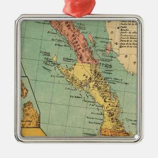 Baja California, Mexico Metalen Ornament (Voorkant)