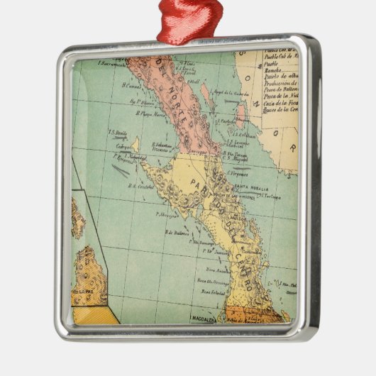 Baja California, Mexico Metalen Ornament (Links)