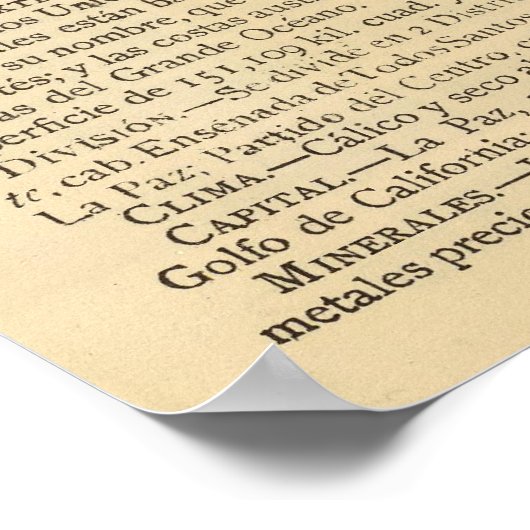 Baja California, Mexico Poster (Hoek)