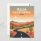 Baja California Mexico Reizen Briefkaart (Voorkant / Achterkant)
