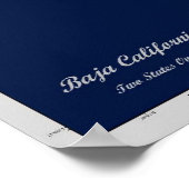 Baja California, Mexico: satellietposter Poster (Hoek)