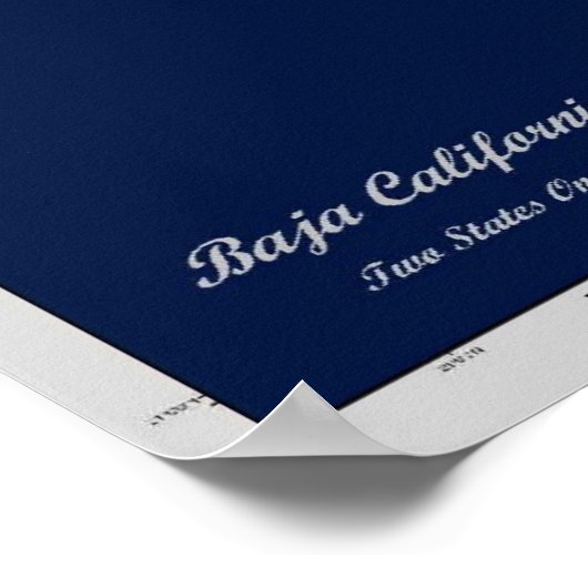 Baja California, Mexico: satellietposter Poster (Hoek)