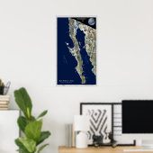 Baja California, Mexico: satellietposter Poster (Thuiskantoor)