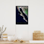 Baja California, Mexico satellietposter Poster (Keuken)