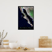 Baja California, Mexico Satellietposter Poster (Keuken)
