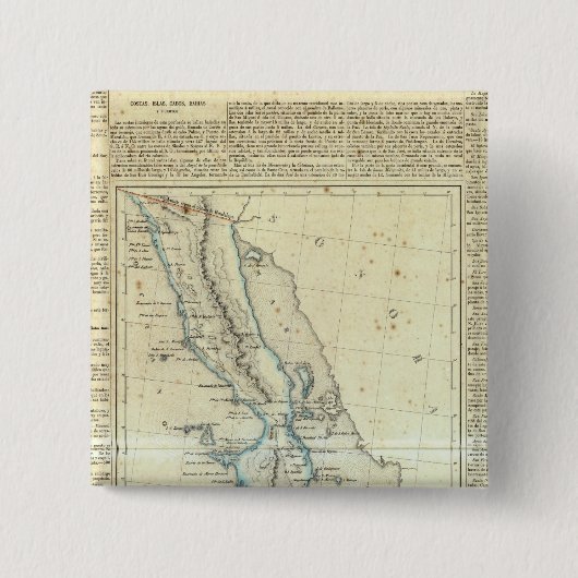 Baja California, Mexico Vierkante Button 5,1 Cm (Voorkant)