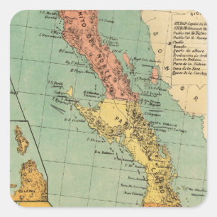 Baja California, Mexico Vierkante Sticker