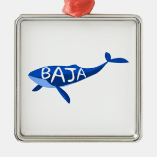 Baja California Mexico-walvis Metalen Ornament