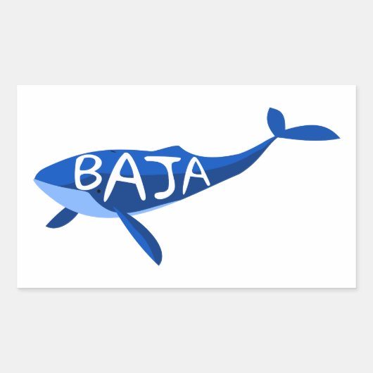 Baja California Mexico-walvis Rechthoekige Sticker (Voorkant)