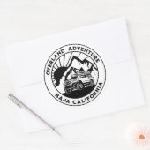 Baja California Overland Truck Ronde Sticker (Envelop)