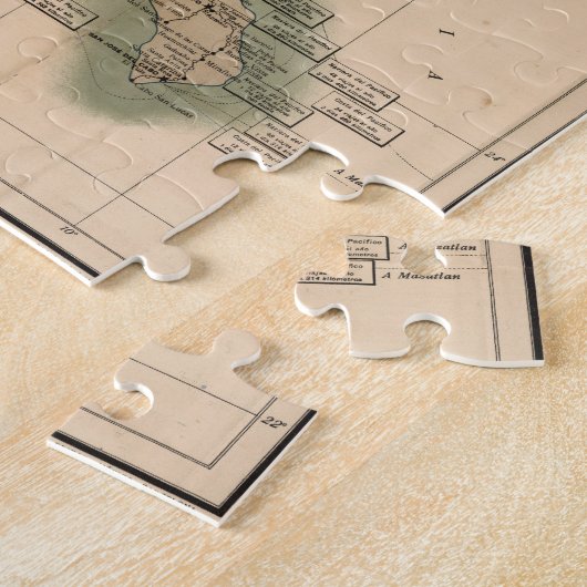Baja California Postal Map (1904) Legpuzzel (Zijkant)