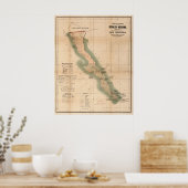  Baja California Postal Map (1904) Poster (Keuken)