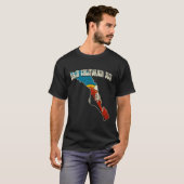 Baja California Sur Mexican State Rainbow Kaart T-shirt (Voorkant volledig)