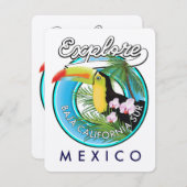 Baja California Sur Mexico retro logo (Voorkant / Achterkant)