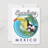 Baja California Sur Mexico retro logo (Voorkant)