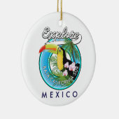 Baja California Sur Mexico retro logo Keramisch Ornament (Rechts)