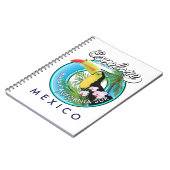 Baja California Sur Mexico retro logo Notitieboek (Linkerzijde)