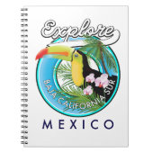 Baja California Sur Mexico retro logo Notitieboek (Voorkant)