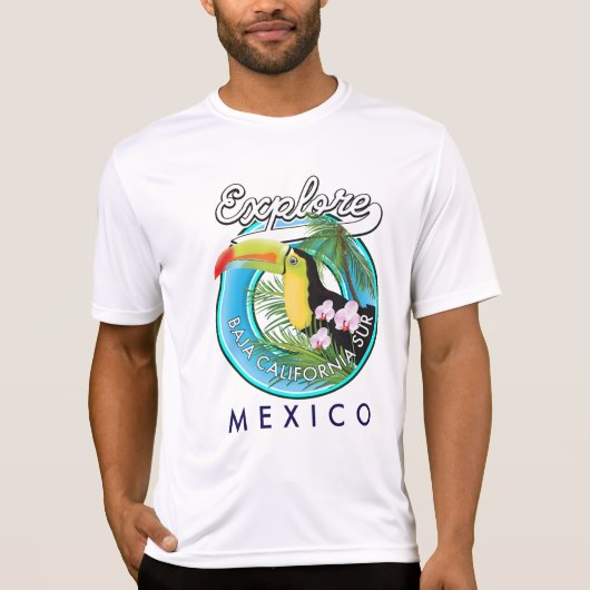 Baja California Sur Mexico retro logo T-shirt (Voorkant)