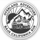 Baja California Sur Overland Truck Sticker (Voorkant)