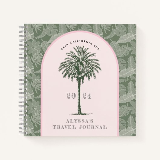 Baja California Sur | Palm Tree Travel Journal Notitieboek (Voorkant)