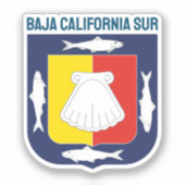 Baja California Sur wapen Sticker (Voorkant)