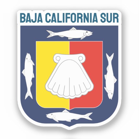 Baja California Sur wapen Sticker (Voorkant)